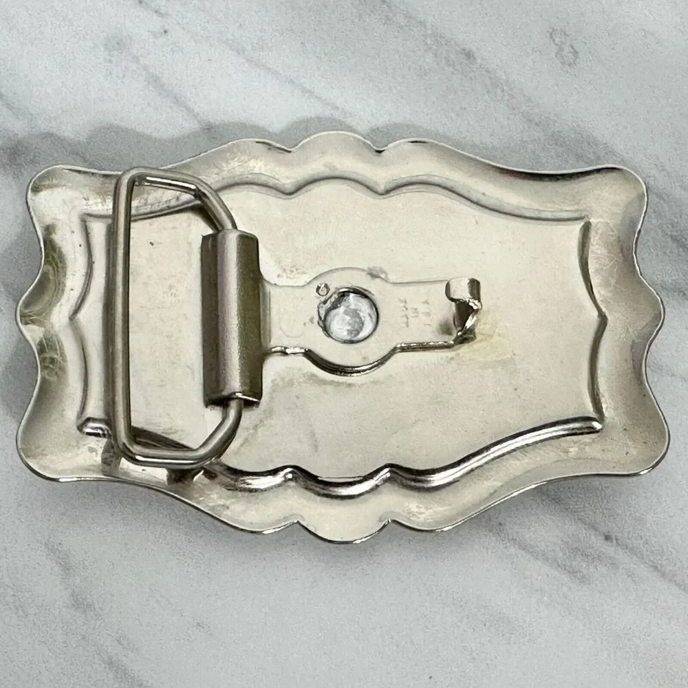 Vintage Rhinestone Studded Belt Buckle Made in USA ✨
